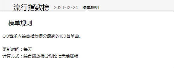 歌曲排行榜榜单打榜规则，QQ音乐飙升榜，新歌榜，热歌榜，MV榜介绍（一）(图4)